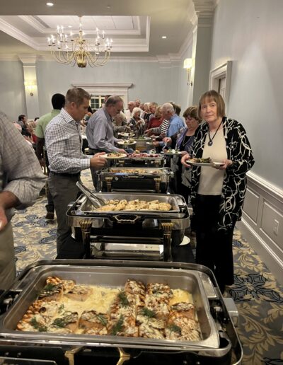 Be the Key Fall Fest buffet line with people