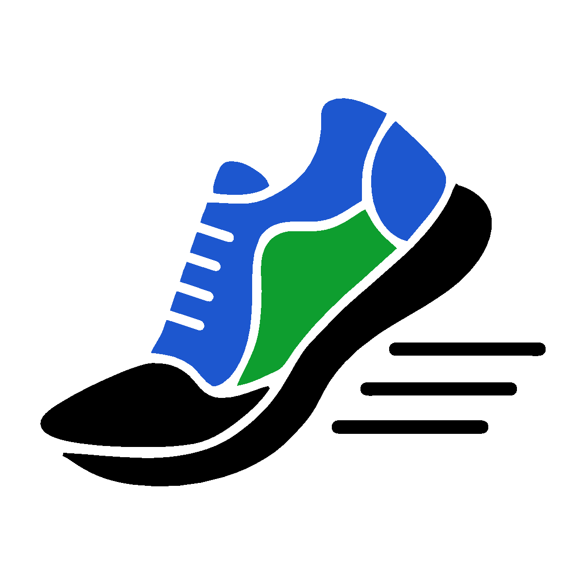 image of a blue and green sneaker