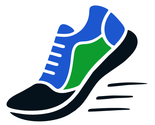 fallfest-shoe image of a blue and green sneaker